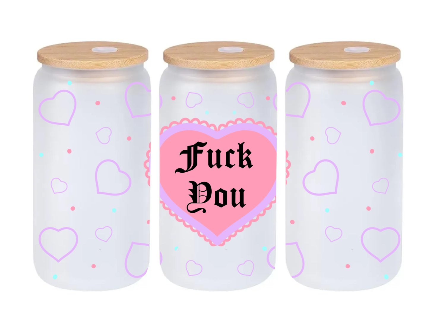 Verre avec paille F*ck you