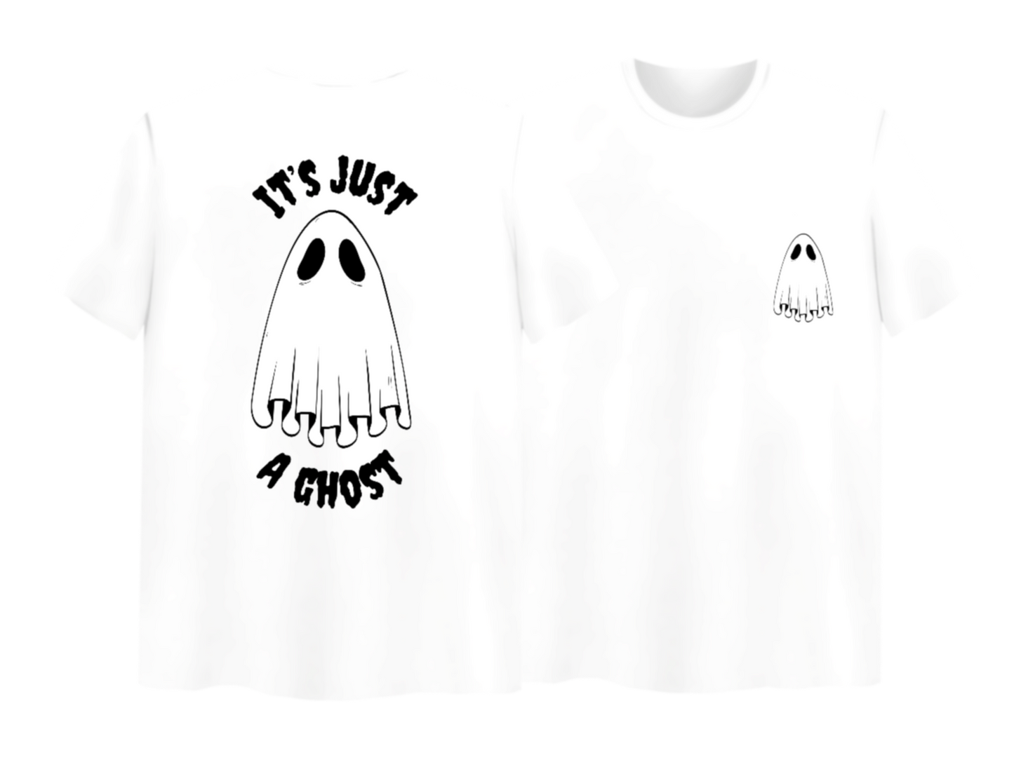 T-shirt Blanc Ghost 100% Coton
