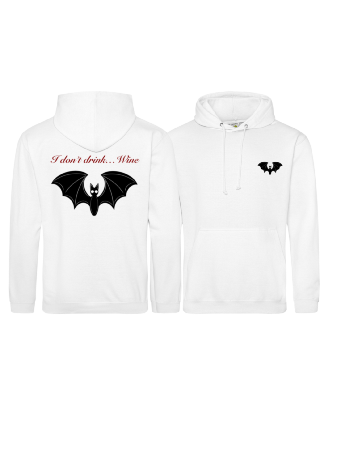 Sweat à capuche blanc Bat unisexe