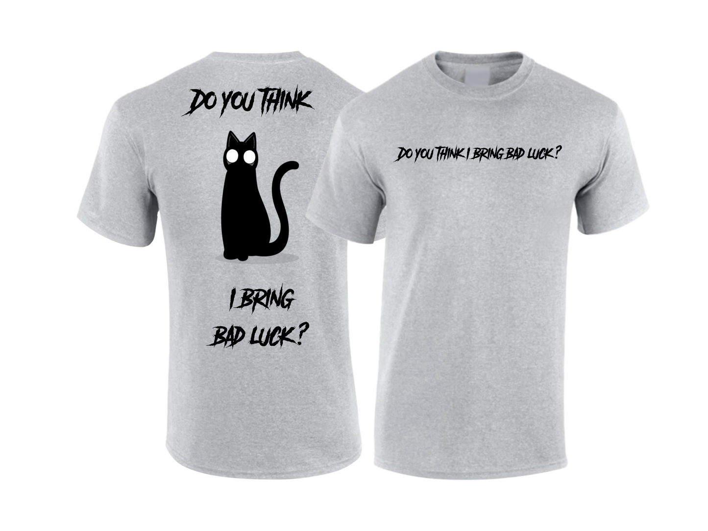 T-shirt Bad Luck gris unisexe