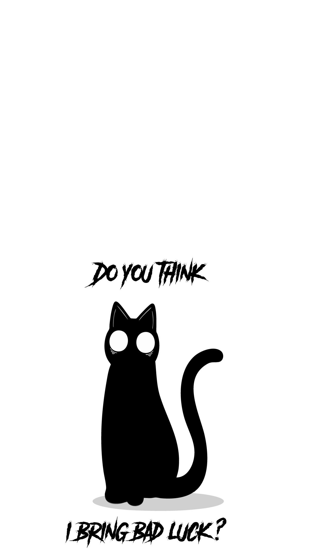 Tote Bag blanc Bad Luck Coton