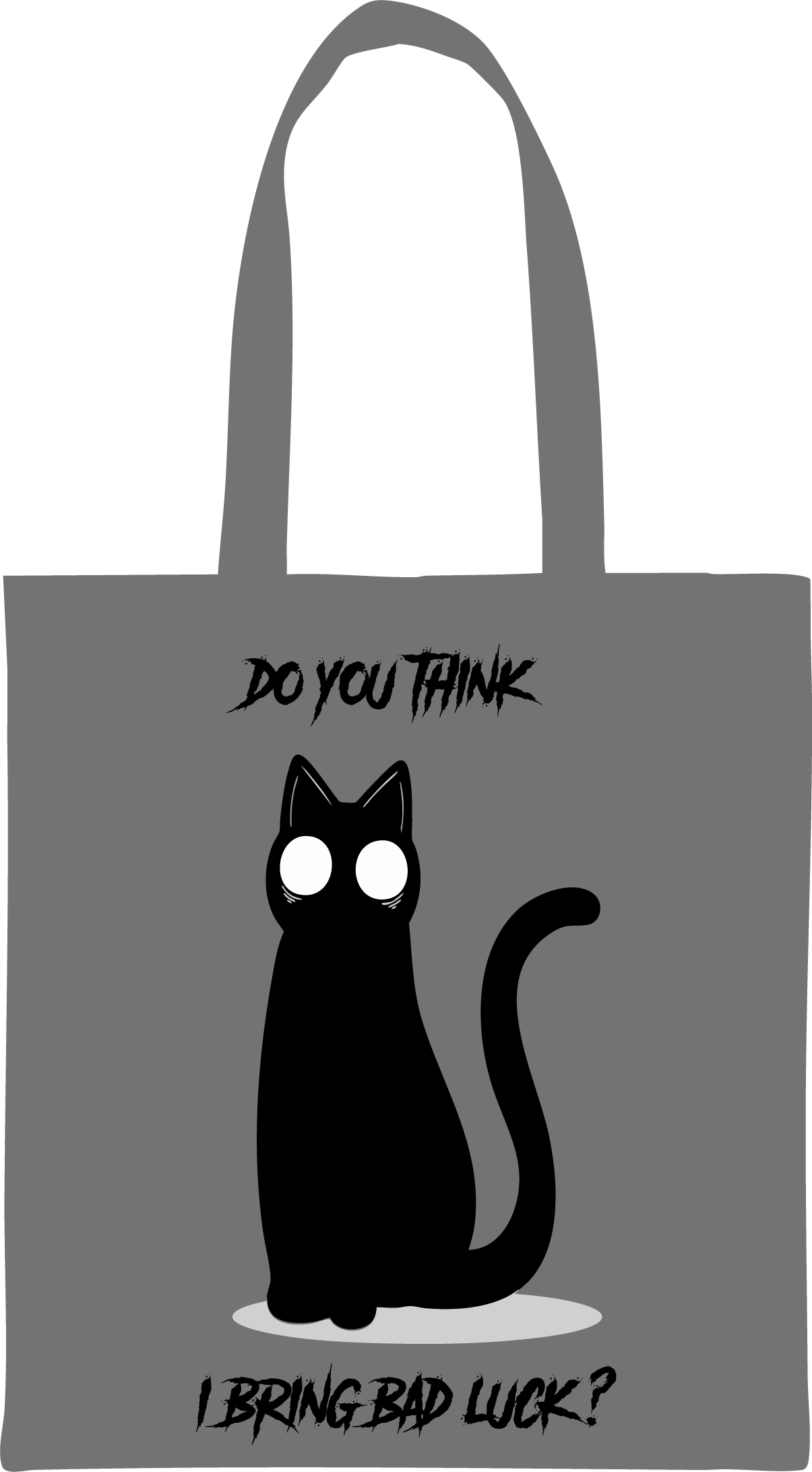 Tote Bag Gris Bad Luck Coton