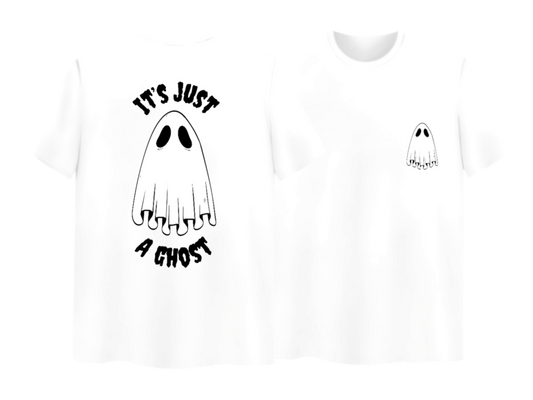 T-shirt Blanc Ghost 100% Coton