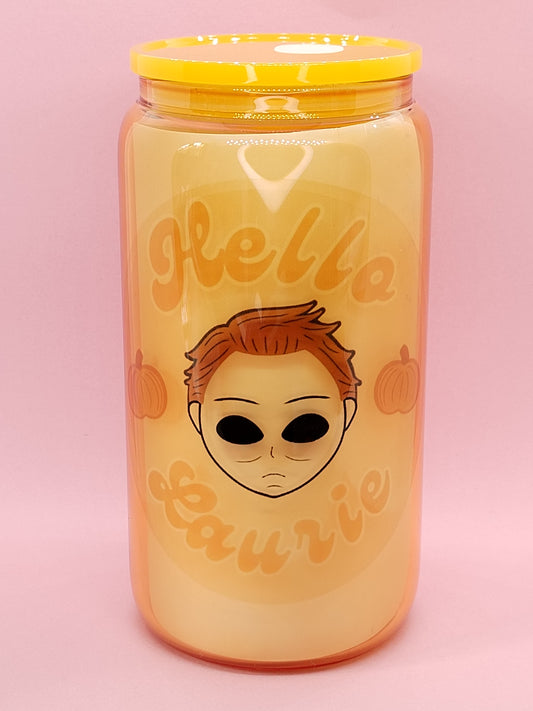 Verre Michael Myers orange transparent