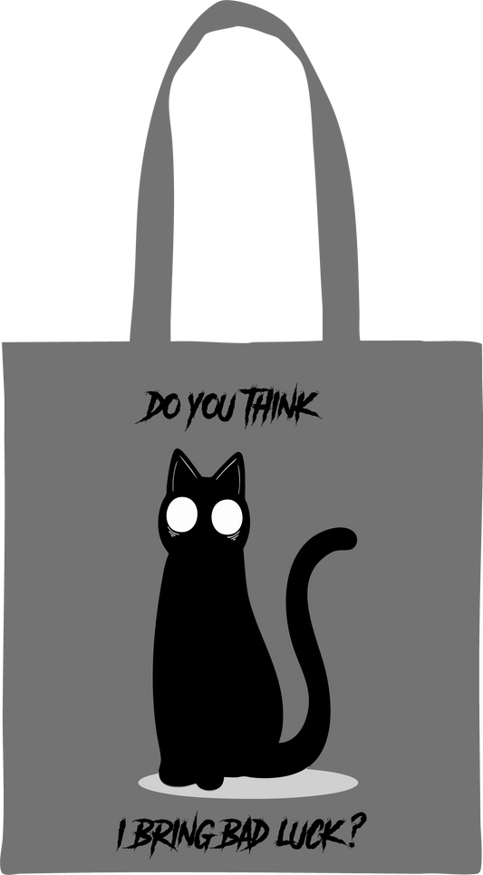 Tote Bag Gris Bad Luck Coton